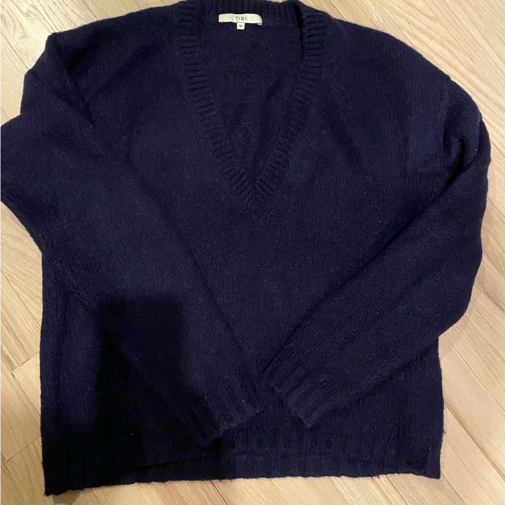 Tibi Mohair sweater - Navy Blue, Size Medium